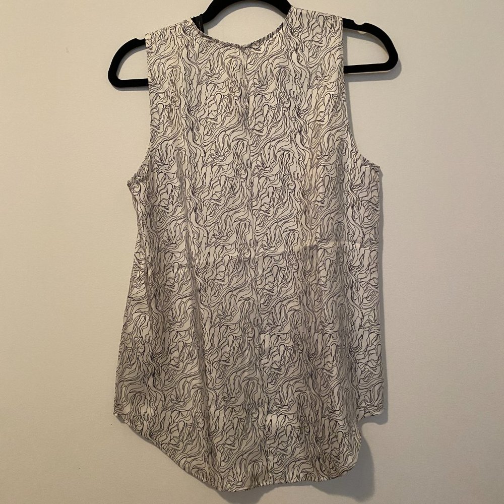 Theory Bringham Summer Wave twill sleeveless top